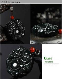 优悦生活uve翡翠玉石专场优悦生活 天然和田玉弥勒笑佛挂件u1605046m0