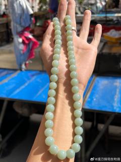 王姐【和田玉】切末蓝项链